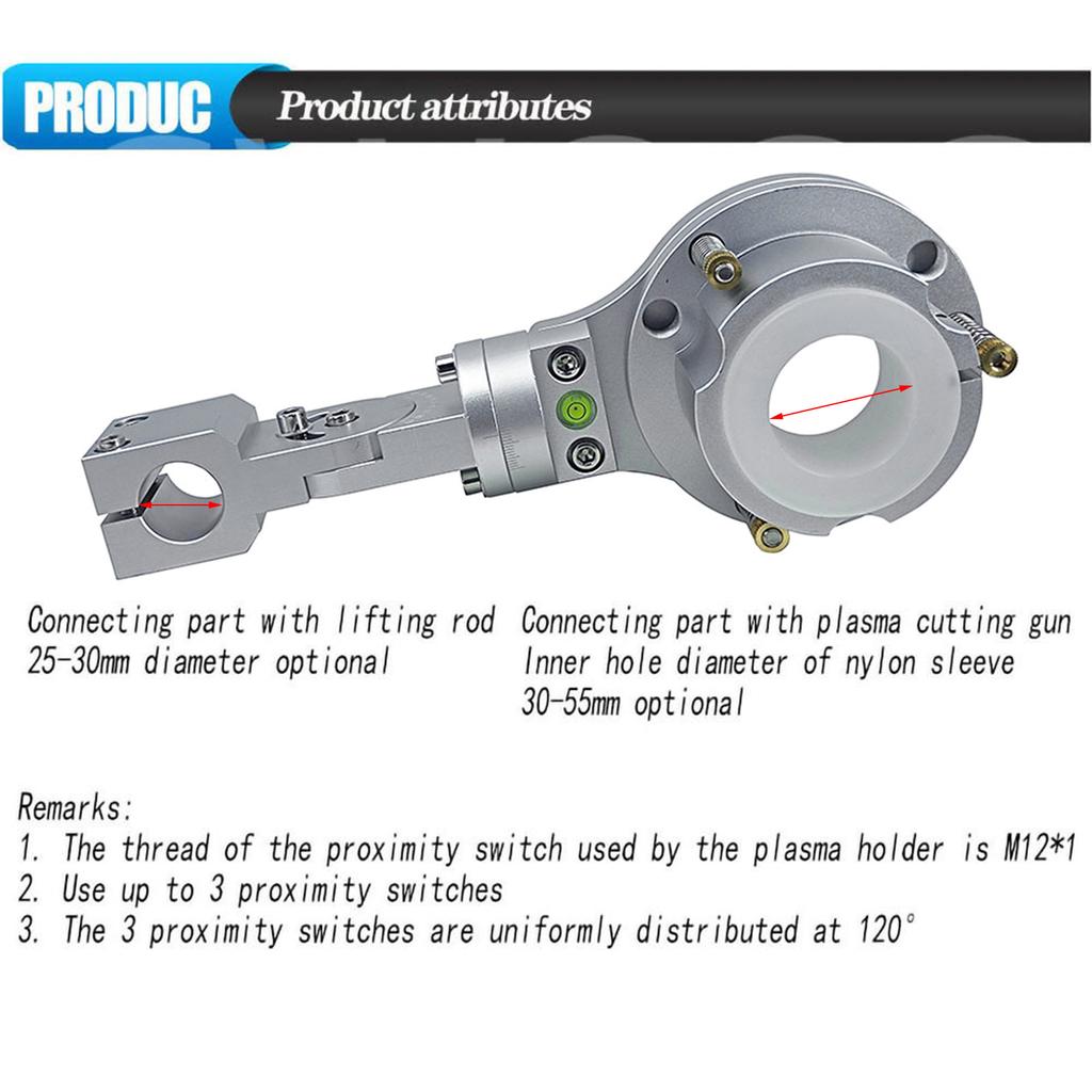Multipurpose Plasmas Cutting Machine Torch Holders with Adjustment and Sturdy Stainless Steel Materials Torch Clamp
