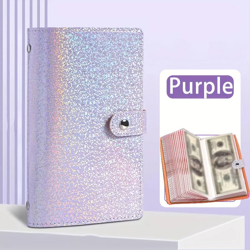 Portable Budget Planner Binder Soft Leather Cash Envelope Wallet A6 Binder Pockets Money Organizer For Budgeting