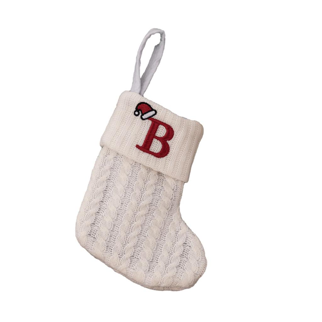 Christmas Stocking Alphabet Beautiful Decoration Pendant