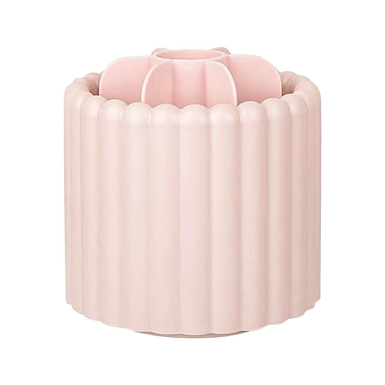 

Комод, полка, настольная большая емкость, кисть для макияжа, косметический ящик для хранения, вращающийся One Size розовый