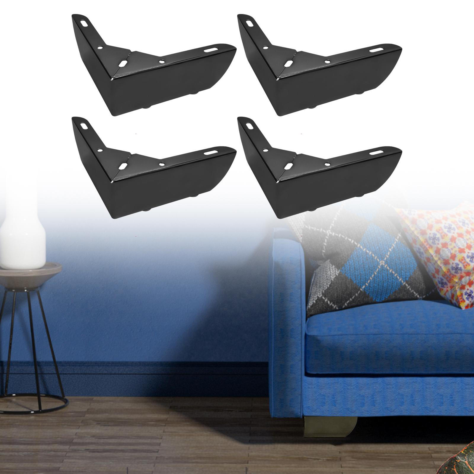 

4 шт. DIY мебельные ножки, подставки для кроватей, декоративные украшения, устойчивая конструкция, сменные ножки чёрный