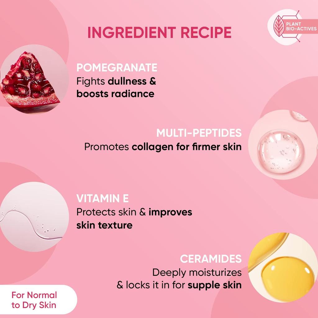 DOT & KEY Pomegranate + Multi-Peptide Cream with SPF 30 | 48Hr Hydration & Sun Protection 60ml