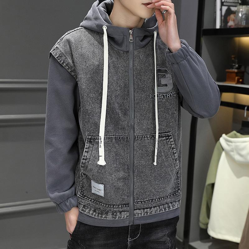 Мужская осенне-зимняя куртка с капюшоном, однослойная ветрозащитная индивидуальная куртка, свободная куртка большого размера M