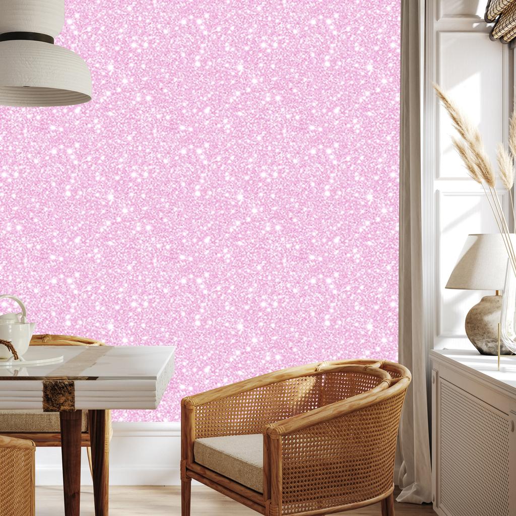 Powder pink, white and lavender glitter wallpaper for living room and bedroom 50x1000