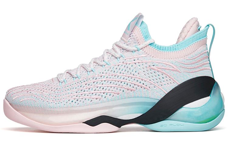 Chaussures de Basketball ANTA KT7 Homme Basse Fleur d'Abricot Rose/Bleu Clair 47.5