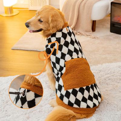 Vêtements pour chiens pour grands chiens Manteau polaire pour chien Sweat à capuche d'hiver pour chien Gilet chaud pour chien Golden Retriever Collie Costume pour chien de taille moyenne et grande