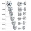 Trendy Zircon Stud Earrings: Minimalist Stainless Steel with Plating, Various Sizes