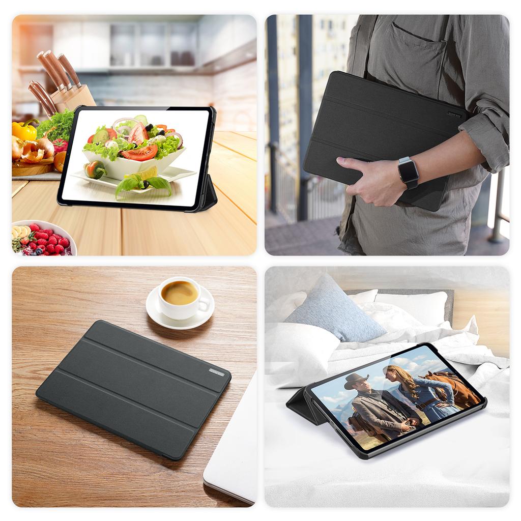 For Xiaomi Redmi K Pad Case DUX DUCIS Domo Series Tri-fold Stand PU Leather Protective Tablet Cover