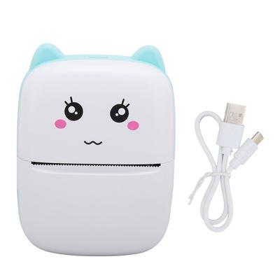 Mini Thermal Printer Portable Bluetooth Pocket Phone Printer for Students Wrong Questions Photos Blue