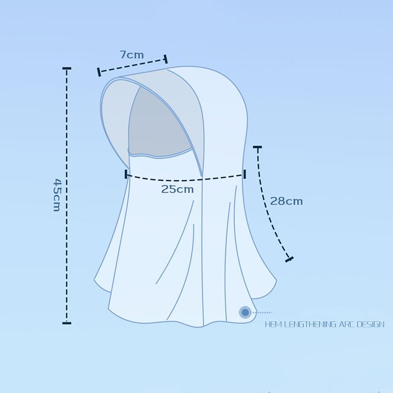 1Pc Ice Silk Sun Hat Face-Protecting Sunscreen Cool Breathes Anti-Ultraviolet Hat With Shawl Women Outdoor Cycling Sun Hat