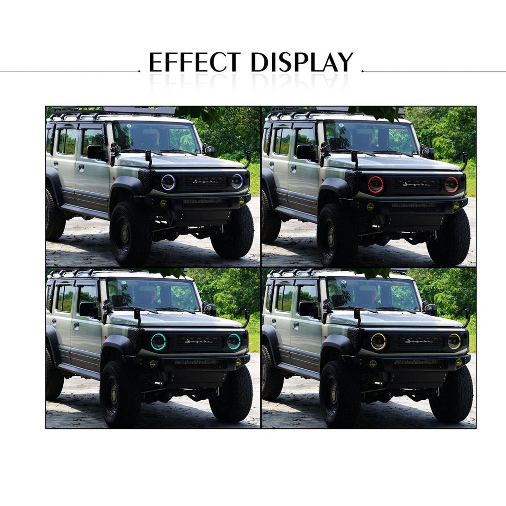 2018-Present Suzuki Jimny Modified Headlights: High-Quality ABS Shell, High-Brightness Lighting