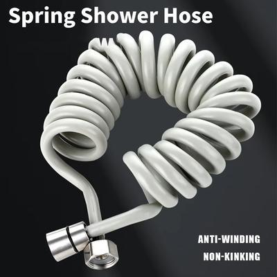 1.5M Spring Shower Hose Meters Water Plumbing Hose Plastic Bathroom Water Toilet Bidet Sprayer Telephone Line Soft Hoses