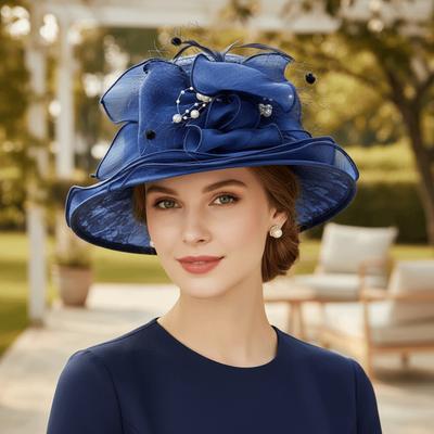 Breathable Sun Cap Wide Brim Millinery Church Hat Fashion Accessory Bucket Hats Outdoor Travel