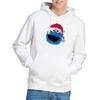 Sesame Street Unisex Adult Cookie Monster Santa Hat Long-Sleeved Hoodie