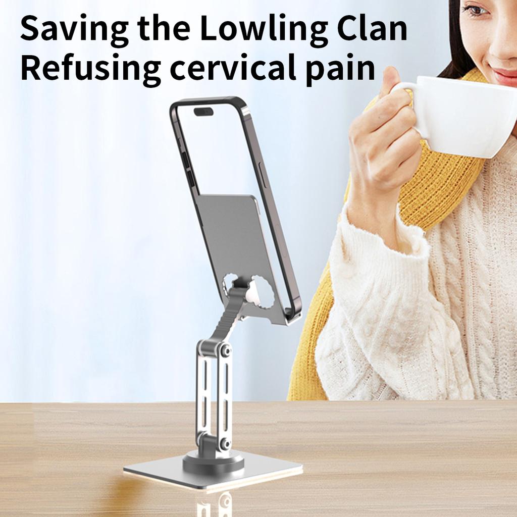 Suporte de telefone móvel portátil dobrável rotativo para iPhone Xiaomi Redmi Mi Samsung Huawei Oneplus Ipad Mini Kindle Smartphones Acessórios