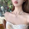 Korean Pearl Necklace: High-End Silver Clavicle Chain with Niche Design, Perfect for Light Luxury and Sweater Pendants.