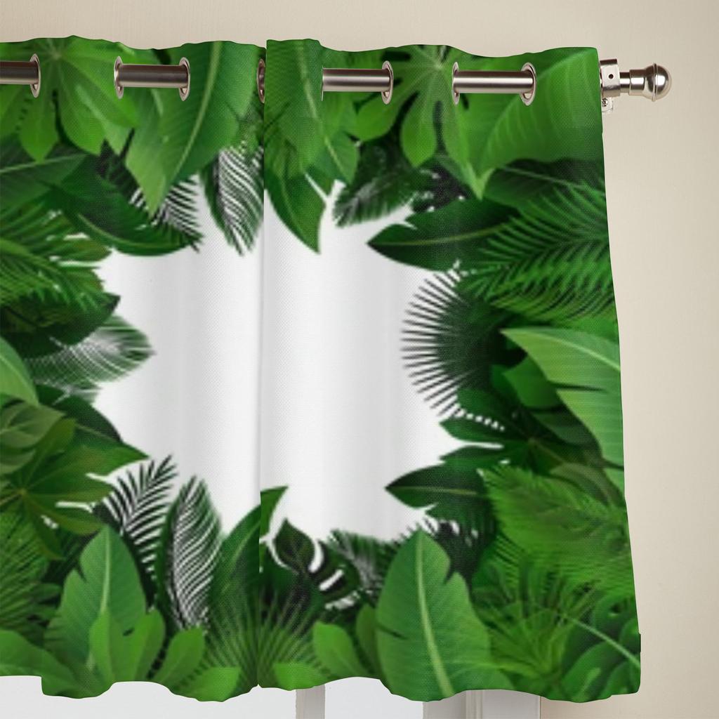 Hintergrund aus tropischen Blättern Fenster Vorhang für Kinderzimmer Zuhause Jalousien Vorhänge für Wohnzimmer Schlafzimmer Fenster Vorhänge