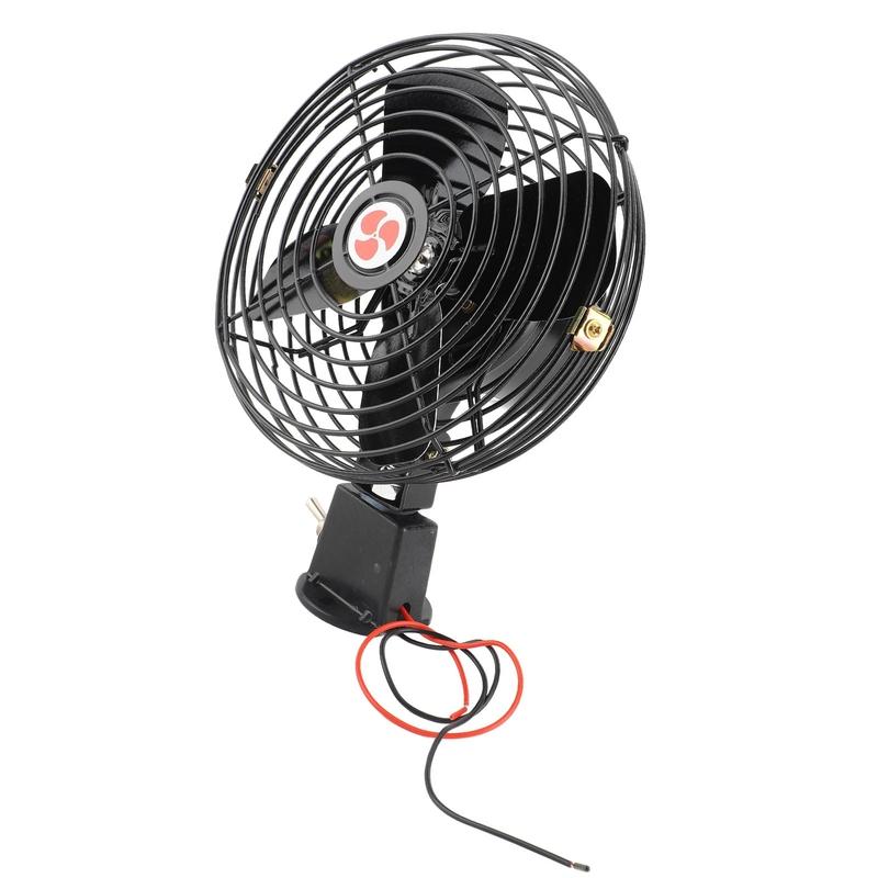 Metal Car Fan 12V RV Cooling Fan 12V RV Cooling Fan with 2 Speed  Heavy Duty Quiet Metal Car Fan for Truck RV Car Boat Bus
