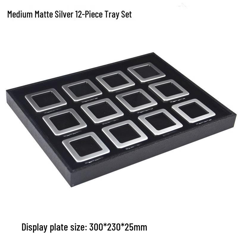 Stainless Steel Transparent Gemstone Display Box for Loose Diamonds and Colored Stones