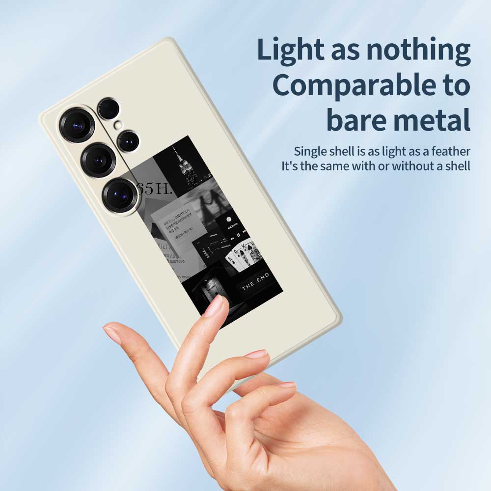 For Samsung Galaxy S25 Ultra Case Stitching Photos Pattern Printing Straight Edge TPU Phone Back Cover