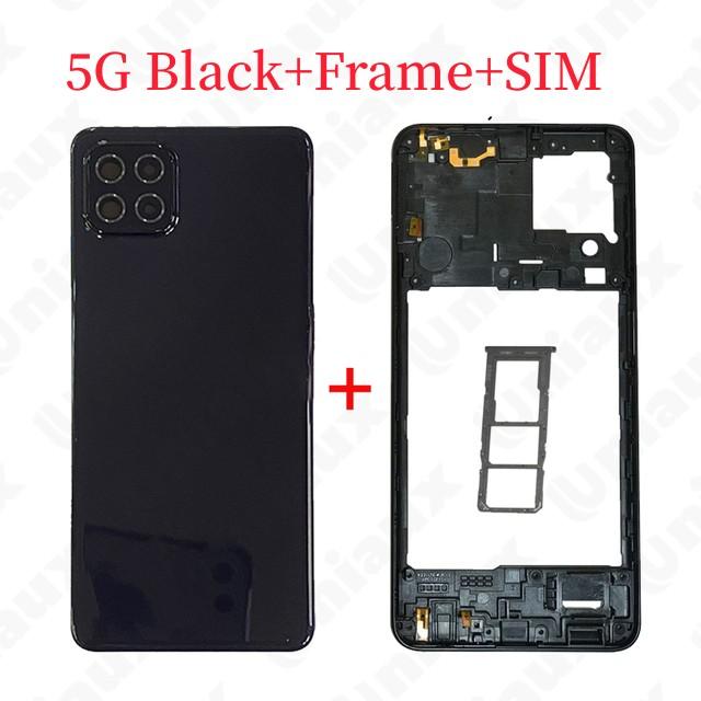 

Оригинал для Samsung Galaxy A22 4G 5G A225 A226 задняя крышка батарейного отсека задняя часть корпуса запасные части полный корпус средний Black A Set 5G