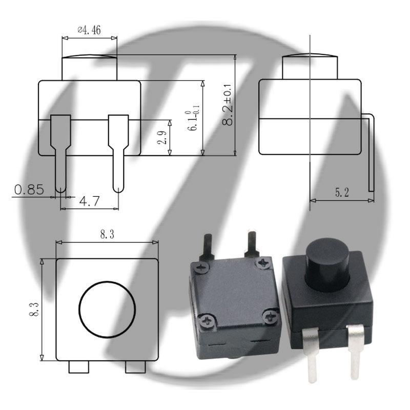 12x12 LED Flashlight Desk Lamp with Self-Locking Power Switch
