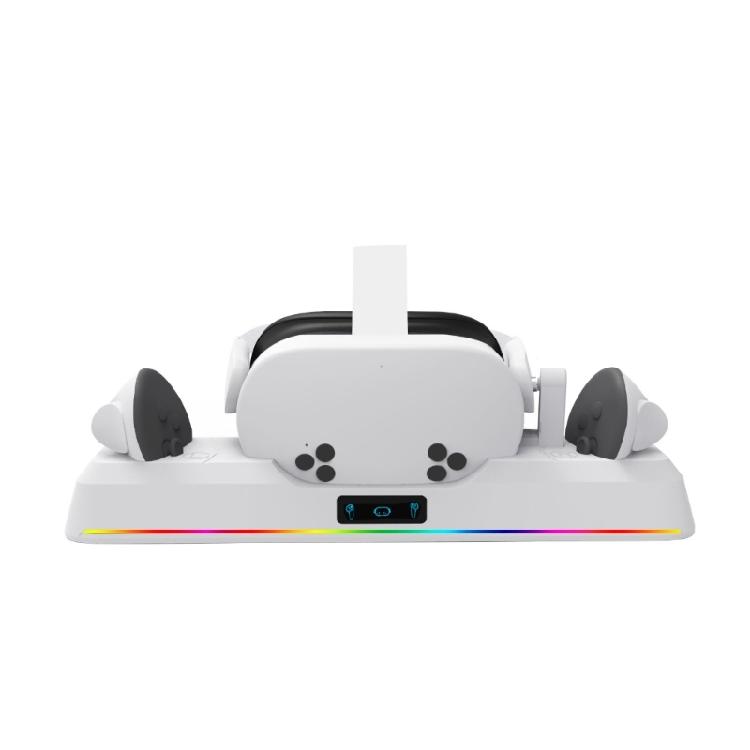 Multifunctional Charging Dock Holder Charging Base for MQ 3S VR Headset and Controller with LED Light Feature