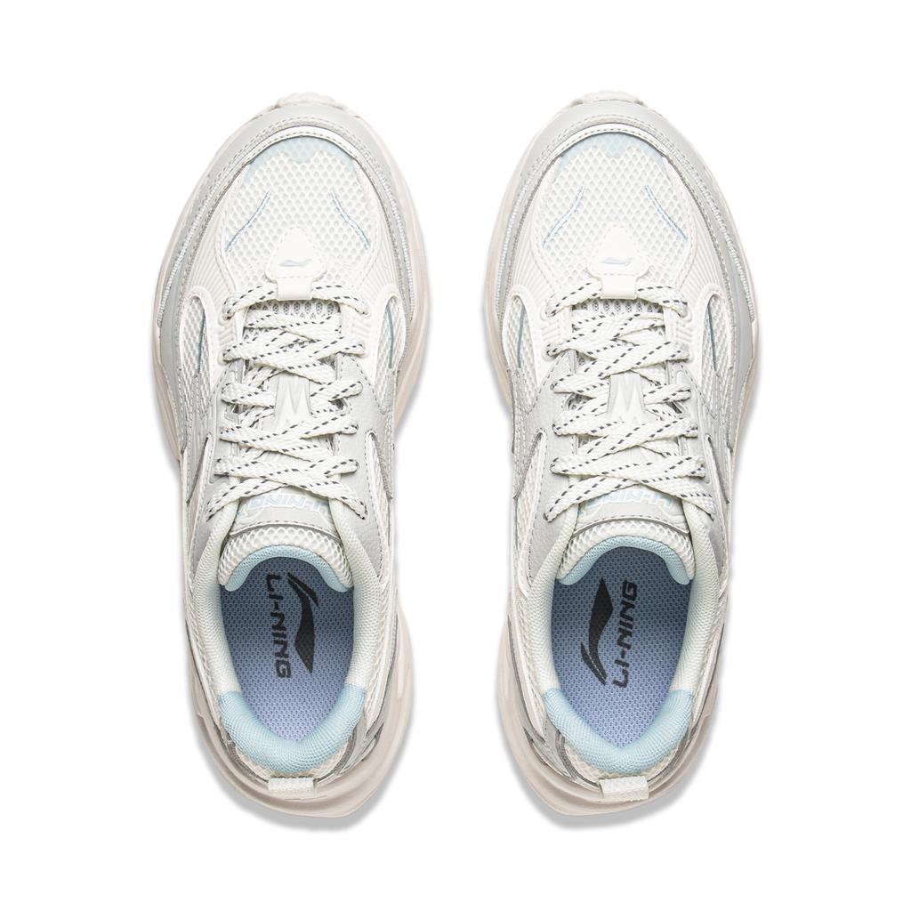 Li Ning Meteor Versatil Retro Pantofi de Tată Talpă Groasă Mărire Înălțime Absorbție Șoc Antiderapant Rezistent la Uzură Suport Pantofi Casual Low-Top AGCV358-2