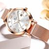 Women's Luminous Waterproof Korean-Style Fashion Watch with Mesh Strap and Date Display