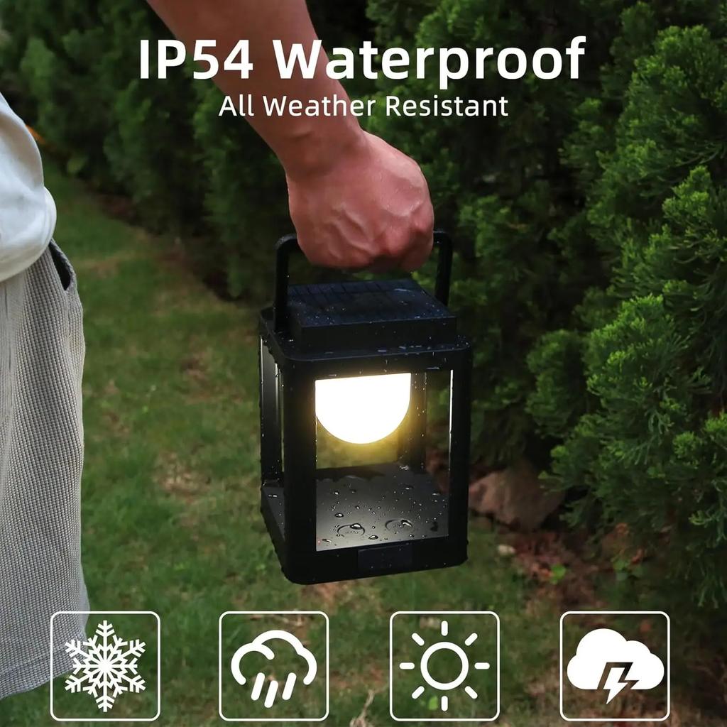 1pcs Portable Rechargeable Solar Desk Lamp with Multi-color Adjustable Outdoor Solar Light Reading and Camping Outdoor Lighting