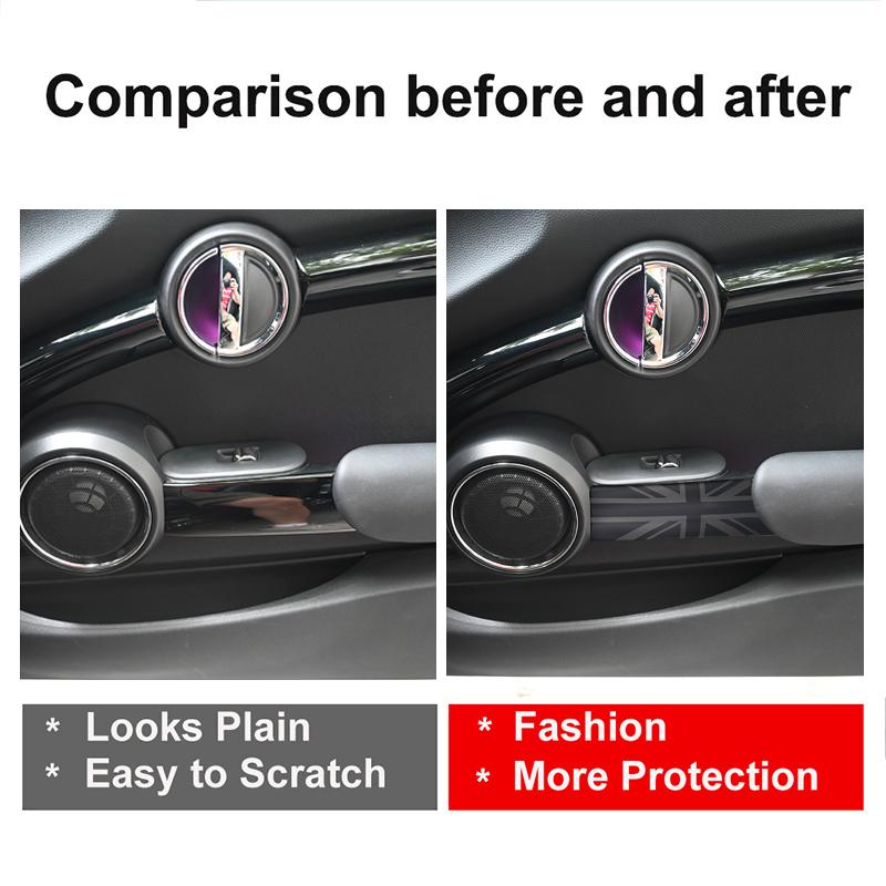 For MINI Cooper S JCW F56 F57 Trim Auto-Styling  Accessories The Black Flag Car Interior Door Handle Knob Cover Modified Parts