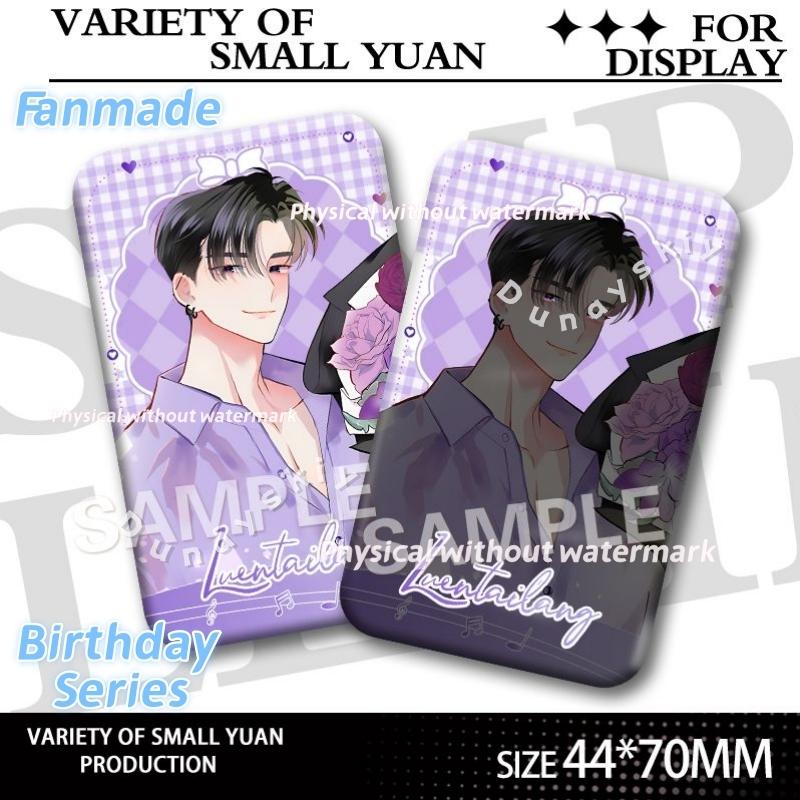 

Tamon s B-Side Fanmade Reflective Square Badge Birthday Series Tamon Fukuhara Ouri Sakaguchi Keito Tachibana Anime Merch Cosplay One Size