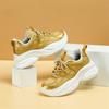 2024 Hot Sale Gold Casual Sneakers Men and Women Running Sports Shoes Designer Platform Trainers Men Trendy Chunky Shoes Unisex