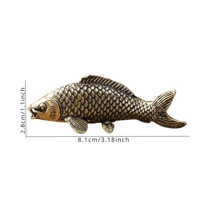 Massivkupfer Koi Antik Reichtum Sammeln Kupferhandwerk Tee Haustier Simulation Messing Karpfen Ornament