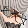 Anti Blue Light Eyeglasses for Men Women Double Beam Large Frame Square Universal Optical Computer Eyewear