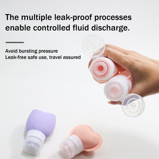 3 Stück Silikon Reiseflasche Auslaufsicher Duschgel Shampoo Lotion Conditioner Nachfüllbare Quetschflasche Wiederverwendbarer Leerer Toilettenartikelbehälter