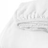 Fitted Sheet 220x200 Jersey Cotton BREATHABLE White Polish