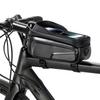 Waterproof Bicycle Phone Mount Bags Front Frame Top Tube Bag with Touchscreen Phone Holder Case Cycle Bike Tool Storage