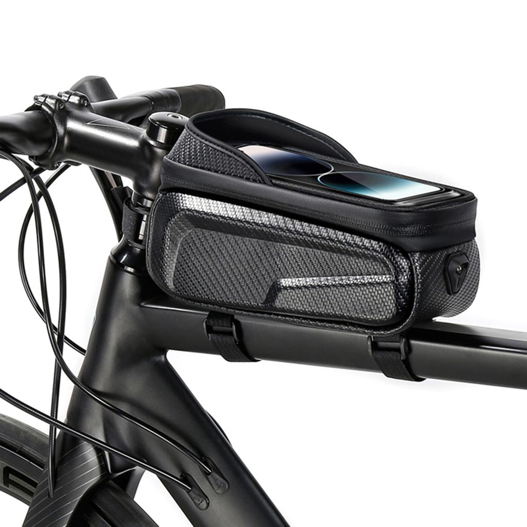 Waterproof Bicycle Phone Mount Bags Front Frame Top Tube Bag with Touchscreen Phone Holder Case Cycle Bike Tool Storage