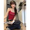 Letter beauty back halter red vest new female summer Spice girls wear slim-fit short strapless top sleeveless