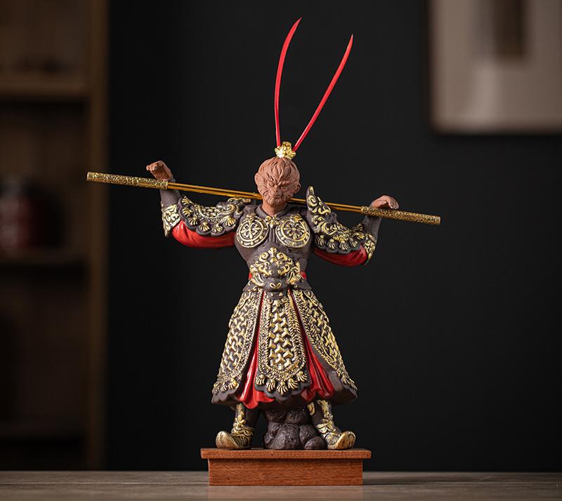 Keramik Sun Wukong Spiel Anime Figuren Skulpturen Statue Zuhause Wohnzimmer Zimmer Büro Tisch Dekoration und Accessoires