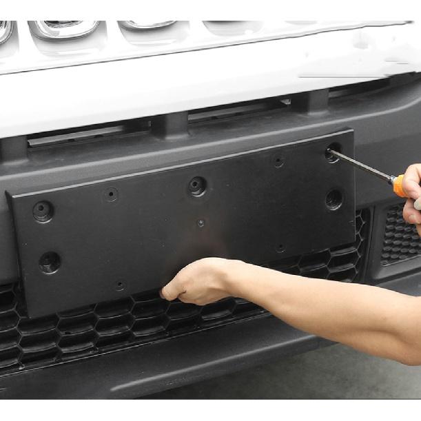 Car 4WD Front Bumper License Plate Bracket Holder for Jeep Renegade 2016 2017 2018    2022 Exterior Accessories