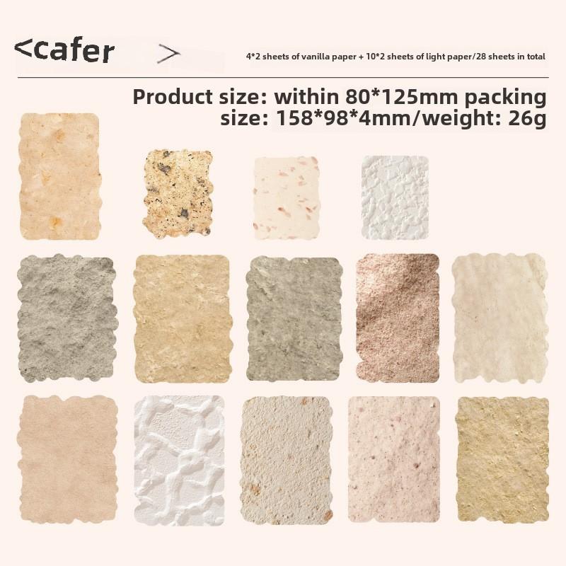 Journamm 28 Sheets Vintage Material Paper Base Decorative Background Paper Hand Made DIY Scrapbooking Material Craft Paper