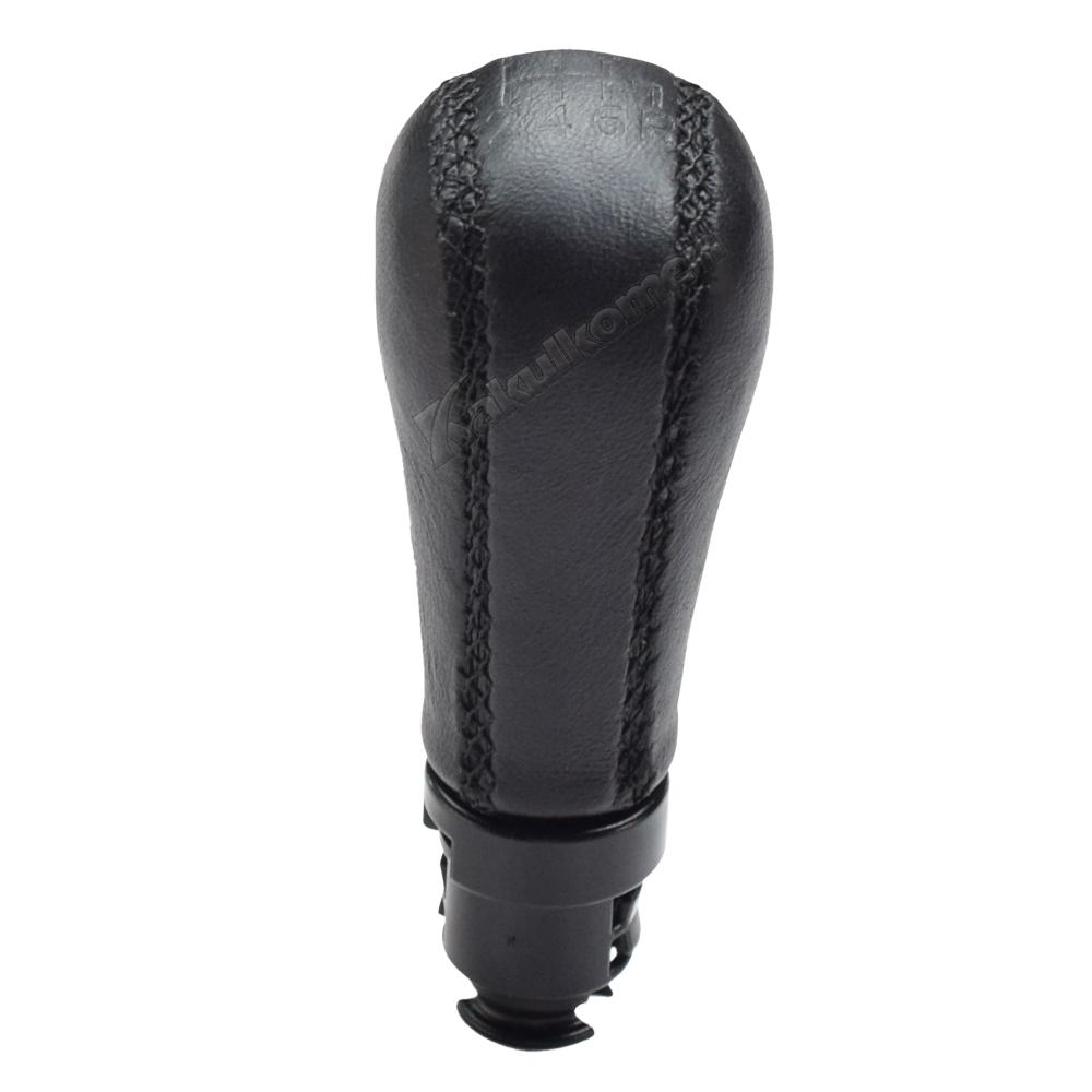 

Ручка переключения передач из черной кожи для Volvo S60 S80 V70 XC70, прошитая кожей, 5/6-ступенчатый рычаг ручного переключения передач, ручка, аксессуары для стайлинга автомобиля