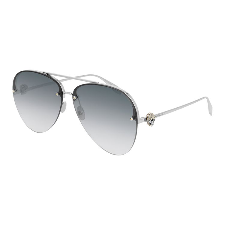 Alexander McQueen Fashion Pilot Style Irregular Shape Sunglasses Unisex sunglasses AM0270S-001-63 63,001