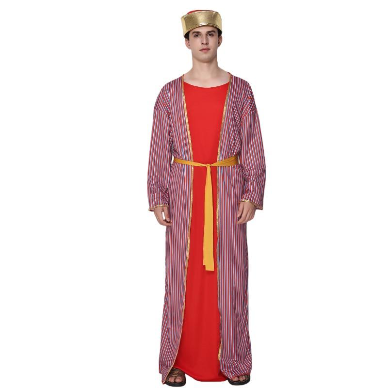 

Взрослый костюм трех мудрецов, мужские костюмы трех королей, библейские костюмы для рождественского представления One Size красный