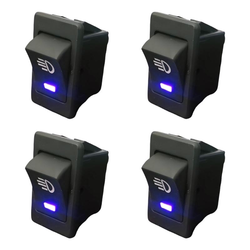

Automotive Fog Lamp Toggle Switches with LED Light And Quick Install 4 Pin 12V Fog Lamp Toggle Switches For Truck Boat синий