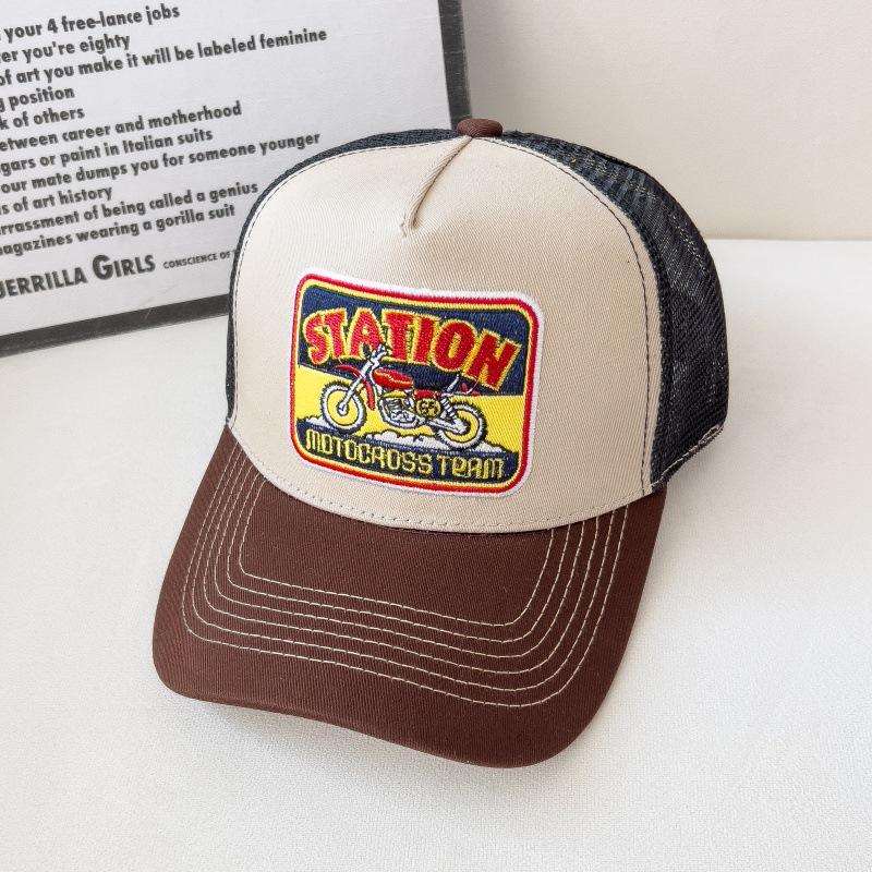 American Retro Baseball Cap Mesh Breathable UPF50+ Unisex Hip Hop Streetwear Adjustable Vintage Sun Hat