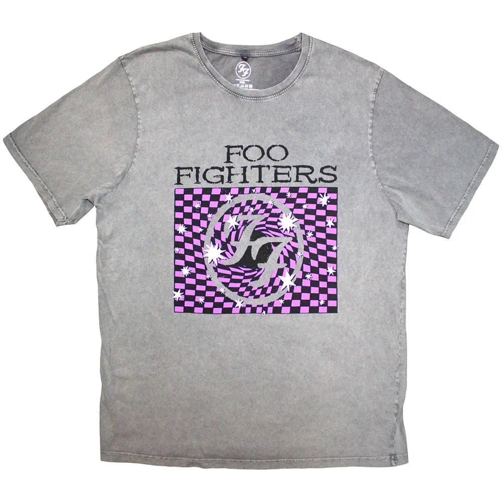 Foo Fighters Stone Wash T-Shirt: FF 4 (Grey) OFFICIAL NEW