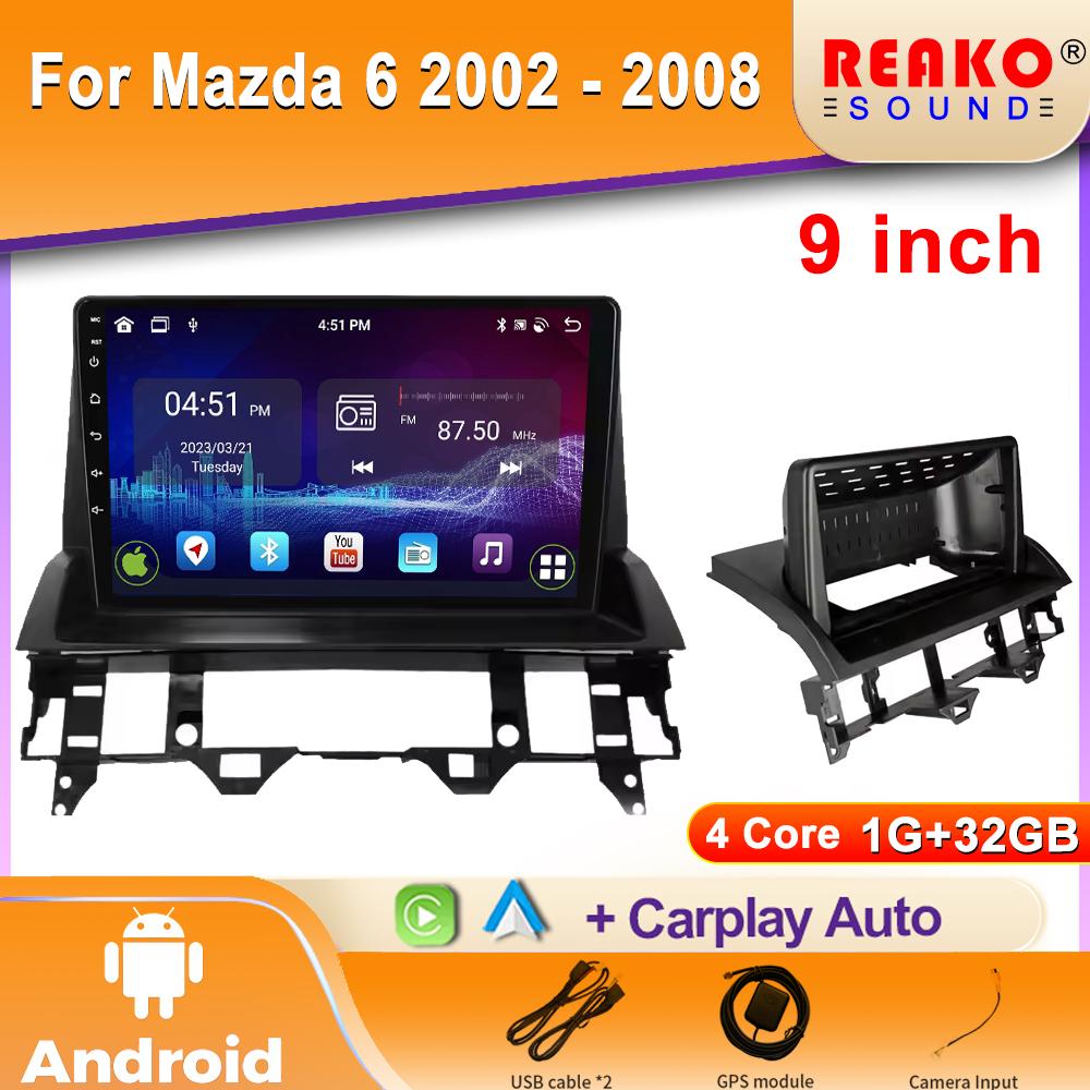 

2K IPS Android Car Radio для Mazda 6 2002 - 2008 Мультимедийный Видеоплеер Навигация Стерео GPS 4G Carplay Авторадио 4 core 1GB+32GB carplay